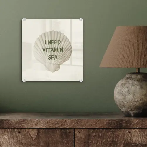 Schelp - Quote - Groen plexiglas 5mm klein -sfeer3