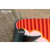Ciao bella - Tekstwolk - Strepen - Oranje Placemat vinyl groot -closeup