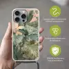 Compositie van bladeren - Groen - Roze Hoesje iPhone 16 Pro Max met koord klein -sfeer2_NL