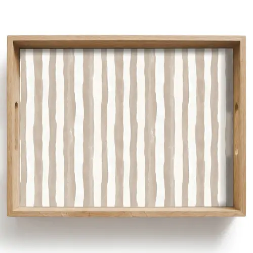 Minimalistisch - Strepen - Beige Dienblad Rechthoek middel 911 -z3d_shopping