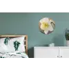 Narcis - Bloem - Minimalistisch Wandcirkel aluminium klein -slaapkamer