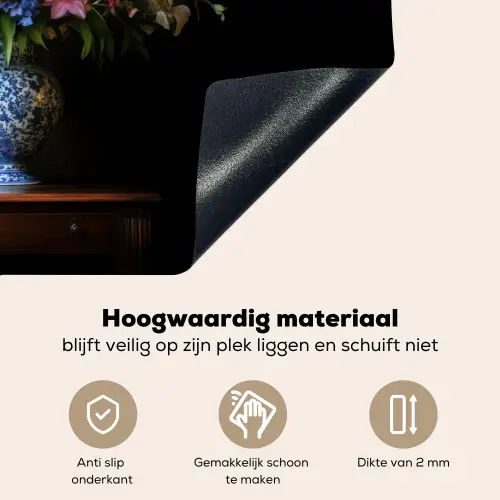Kleur - Vaas - Bloemen - Boeket Inductie beschemer met haakjes klein -ky-onderkant-nl