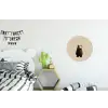 Beer - Donkerbruin - Minimalistisch Wandcirkel aluminium klein -kinderkamer