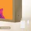 Kimono - Hondje - Bloemenkroon - Oranje Light Box met batterij (Wandlamp) middel -USP_websiteoplaadbaarNL