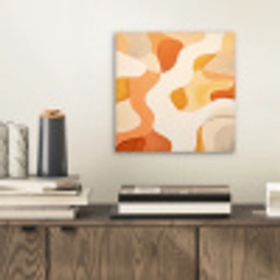 Oranje - Abstract - Kunst aluminium wit klein -sfeer1