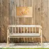 Peach - Eten - Taart - Oranje Tuinposter op houten frame 2 cm dik klein -sfeer4