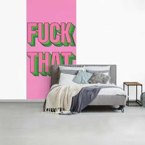 Tekst - Bold - Roze fotobehang vinyl groot -slaapkamer