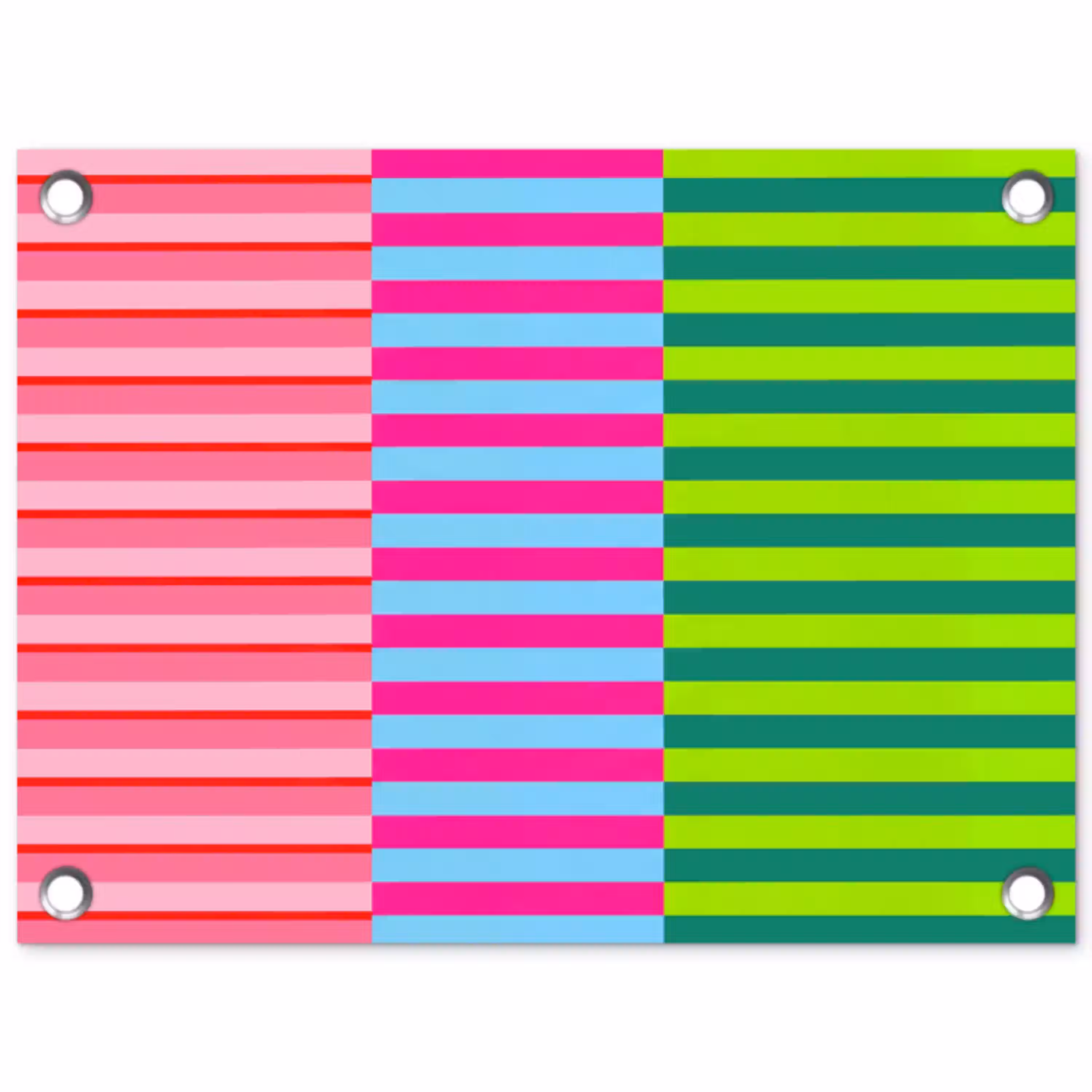 Patroon - Strepen - Modern - Abstract - Kleurrijk tuinposter los doek klein -3d