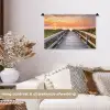 Zonsonderang - Zee - Pad - Gras - Duin - Vogels Wandkleed katoen klein -sfeer1