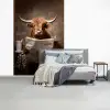 Schotse hooglander - Krant - Toilet fotobehang vinyl groot -slaapkamer