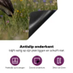 Ooienvaar - Bloemen - Weide - Kleurrijk Inductie beschermer vinyl 3mm klein -zzzzzzz-cc-onderkant