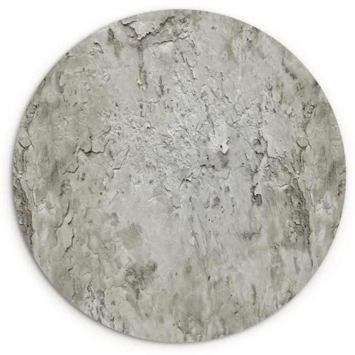 Beton  - Grijs - Muur Wandcirkel kunststof plaat 5mm dik klein 188 -3d