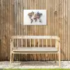 Wereldkaart - Kristallen - Unieke tinten Tuinposter op houten frame 2 cm dik klein -sfeer4