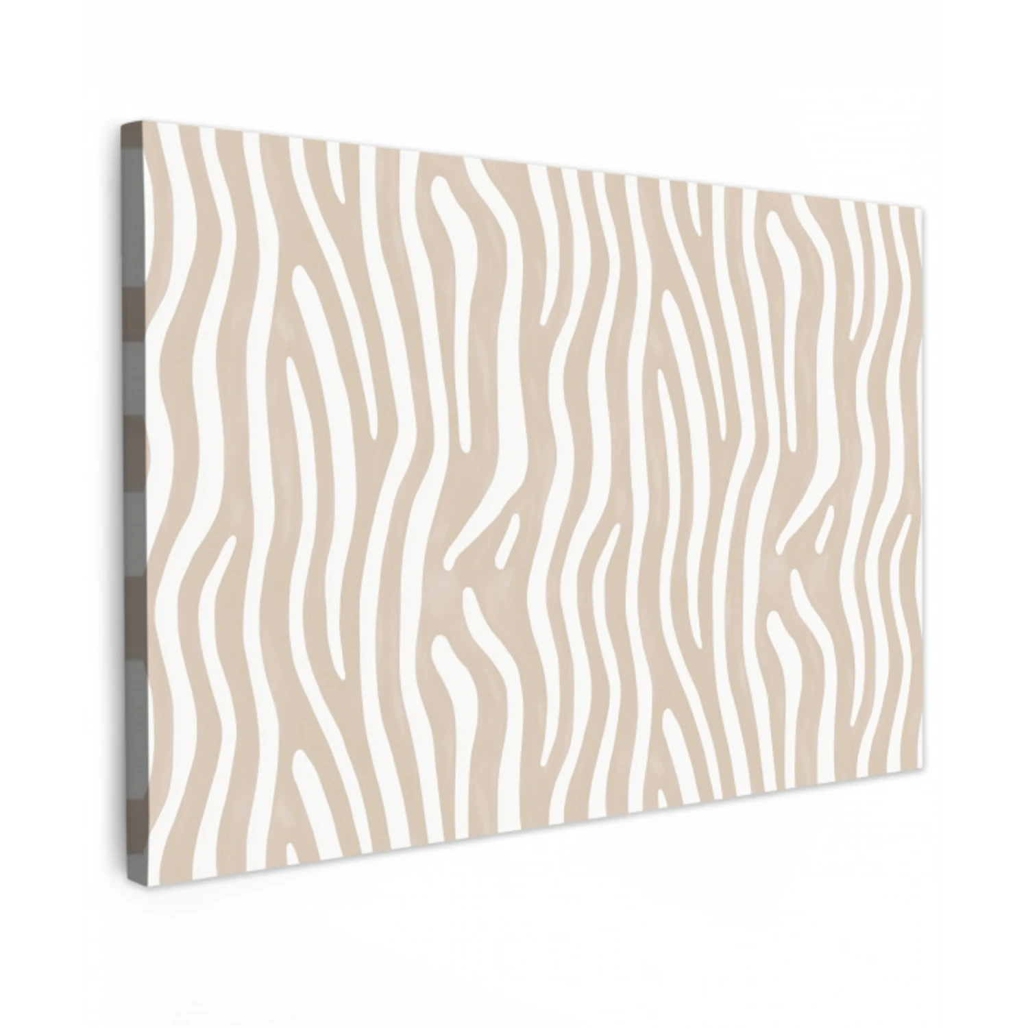 Abstract - Zebra - Beige canvas 2cm klein 34 -z3d