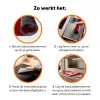 Love - Rood - Blokletters Inductie beschermer vinyl 3mm klein -zzzzzzz-td-werking