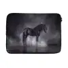 Paard - Magisch - Zwart laptophoes neopreen klein -3d