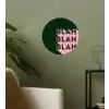 Donkergroen - Tekst - Schaduw - Grafisch Wandcirkel behangsticker klein -sfeer2