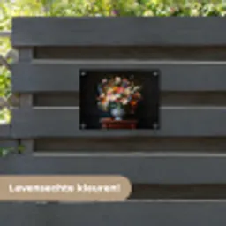 Boeket - Roze - Bloemen - Vaas tuinposter los doek klein -sfeer3