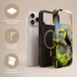 Toekan - Jungle - Natuur - Kleurrijk Toughcase MagSafe Apple iPhone 17 Pro Max klein -USP_Lagen_NL