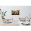 Watercolor - Bloemen - Kunst - Modern Muursticker klein -eettafel