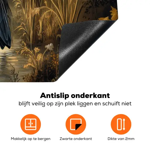 Reiger - Water - Planten Inductie beschermer vinyl 3mm klein -zzzzzzz-td-onderkant