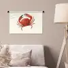 Krab - Felrood - Poten Wandkleed katoen klein -sfeer4
