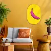 Banaan - Grafisch - Geel Wandcirkel Ovaal Forex klein -sfeer4
