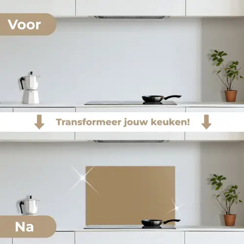 Palet - Beige - Interieur keuken achterwand spatscherm klein 900 -voor_na_NL
