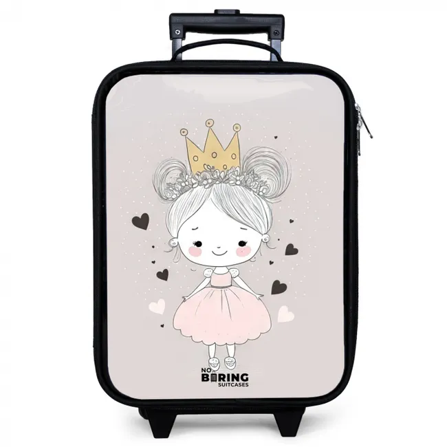 Prinses met knotjes Kinderkoffer - Zwart klein -zzz_website3d