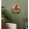 Kerstgnome - Konijntjes - Kleurrijk Wandcirkel behangsticker klein -sfeer2