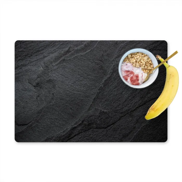 Beton - Zwart - Industrieel Placemat vinyl groot -zzzproduct_Kitchenyeah-website