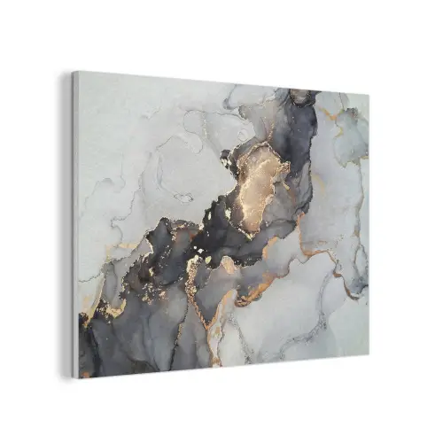Zwart - Marmer - Luxe - Goud PET vilt klein -3d