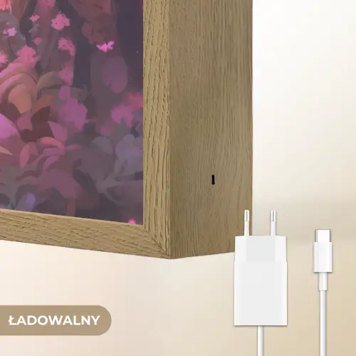 Paard - Bloemen - Paars - Vlinder Light Box met batterij (Wandlamp kind) middel -USP_websiteoplaadbaarNL