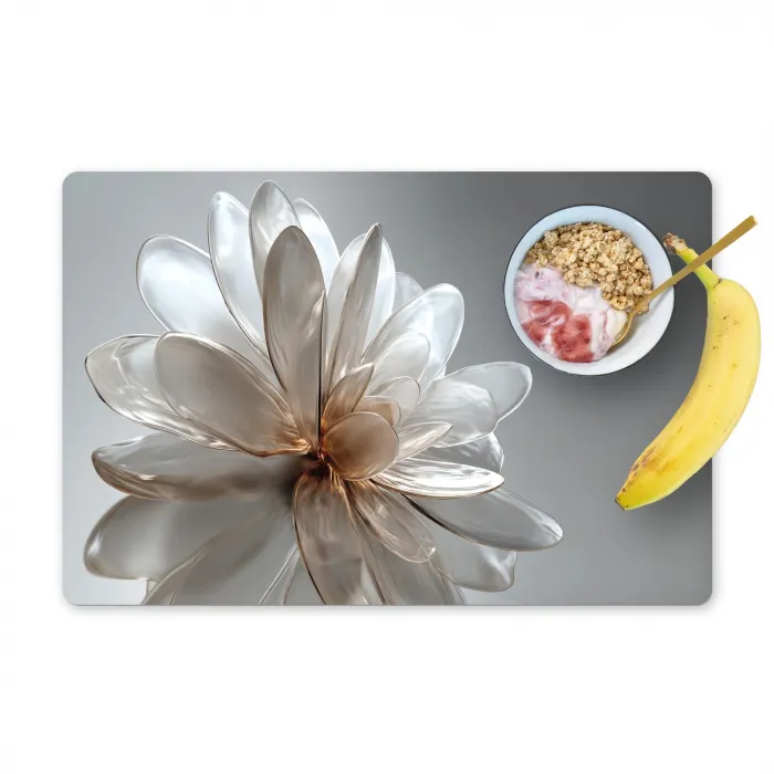 Bloem - Wit - Neutraal Placemat vinyl groot -zzzproduct_Kitchenyeah-website