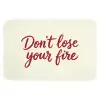 Don't lose your fire - Rood - Wit - Minimalistisch Badmat klein -3d
