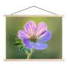 Bloem - Close up - Paars textielposter latten blank klein -3d