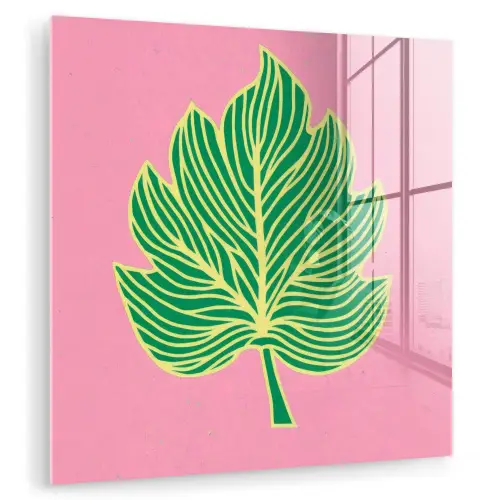 Blad - Groen - Illustratie - Minimalistisch plexiglas 5mm klein -zzzproduct_nieuw