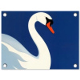 Zwaan - Wit - Snavel - Illustratie tuinposter los doek klein -3d