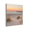 Pier - Zonsondergang - Strand aluminium wit klein -3d
