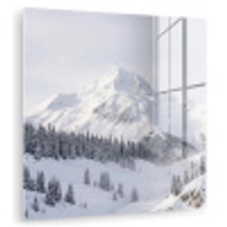 Berg - Sneeuw - Winter - Natuur - Wit plexiglas 5mm klein -zzzproduct_nieuw