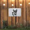 Hondje - Wijnglas - Zonnebril - Enthousiast tuinposter los doek klein -sfeer1