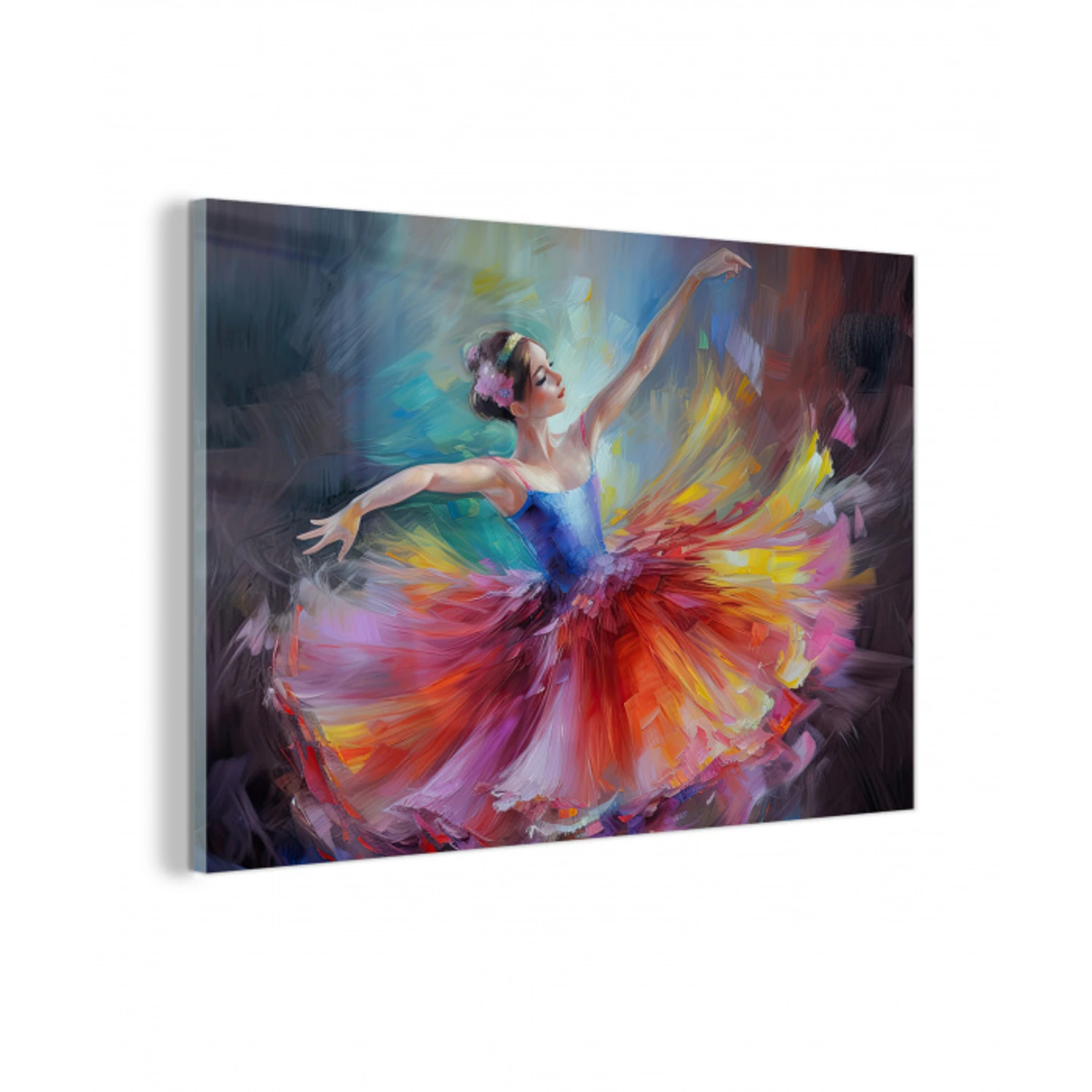 Schilderij - Olieverf - Dans - Ballerina plexiglas 5mm klein -z3d