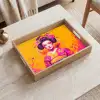 Bloemen - Vrouw - Kimono - Roze Dienblad Rechthoek middel -sfeer1