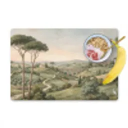 Landschap - Heuvels - Zandpad - Groen Placemat vinyl groot -zzzproduct_Kitchenyeah-website