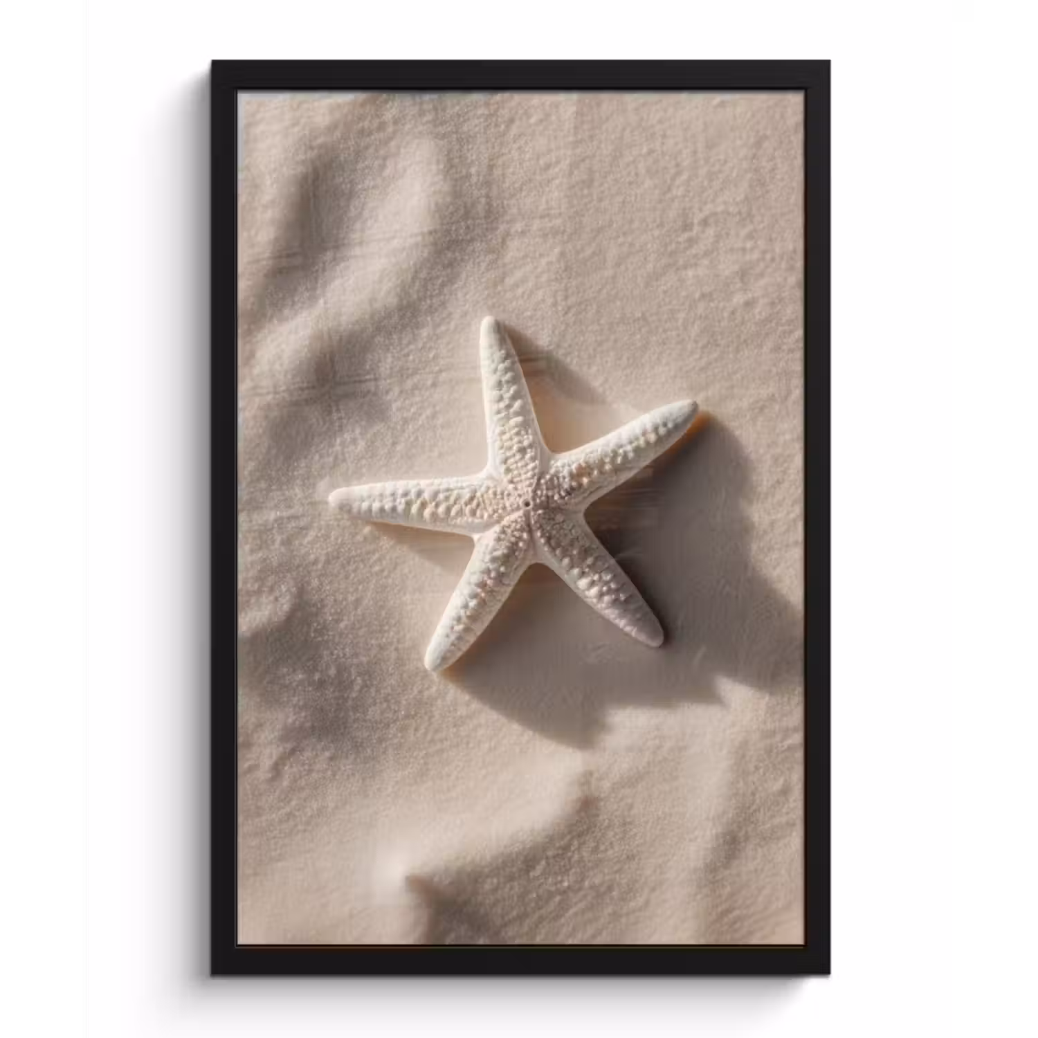 Poster met lijst - Strand - Zeester - Zand - Beige
