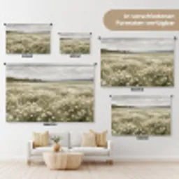 Illustratie - Landschap - Wit Wandkleed katoen klein -tsfeer8_DE