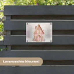 Huisje - Suiker - Pastel tuinposter los doek klein -sfeer3