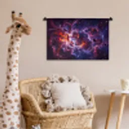 Space - Stars - Abstract - Colorful Wandkleed katoen klein -wsfeer5_kind