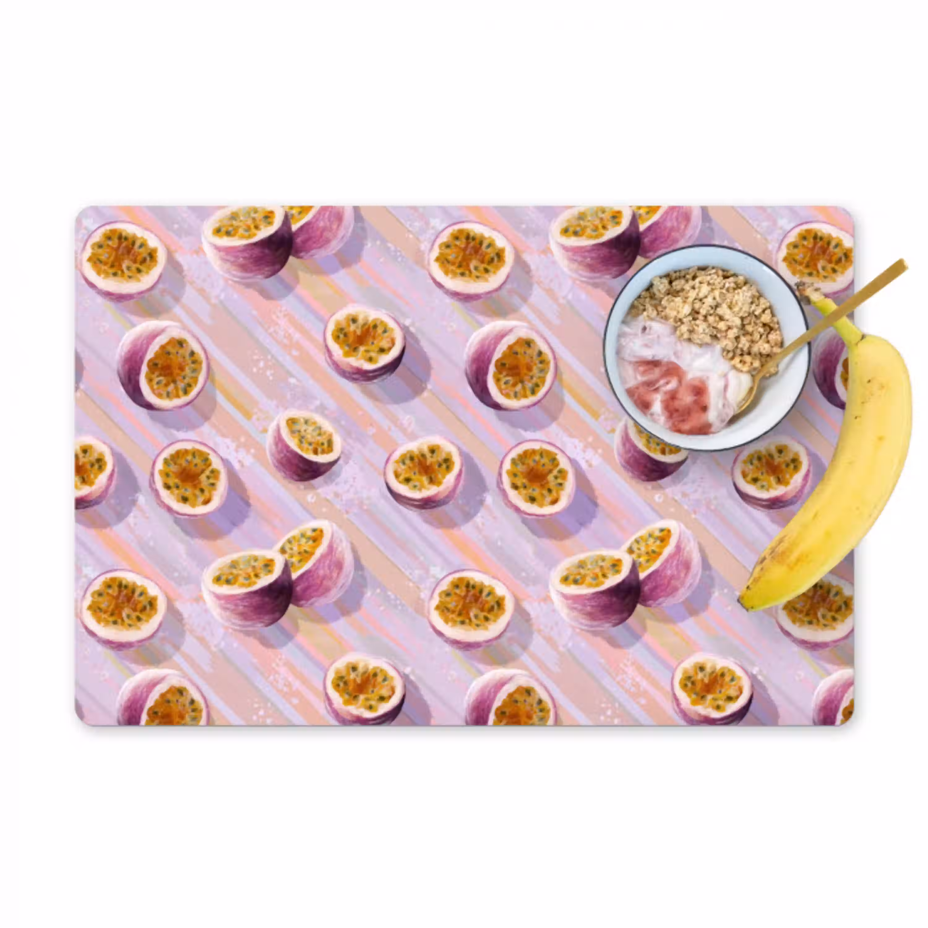 Passievrucht - Tropisch - Paars Placemat vinyl groot 368 -zzzproduct_Kitchenyeah-website