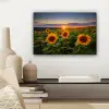 Bloemen - Nacht - Zonsondergang - Zonnebloem - Horizon canvas 2cm klein -sfeer6